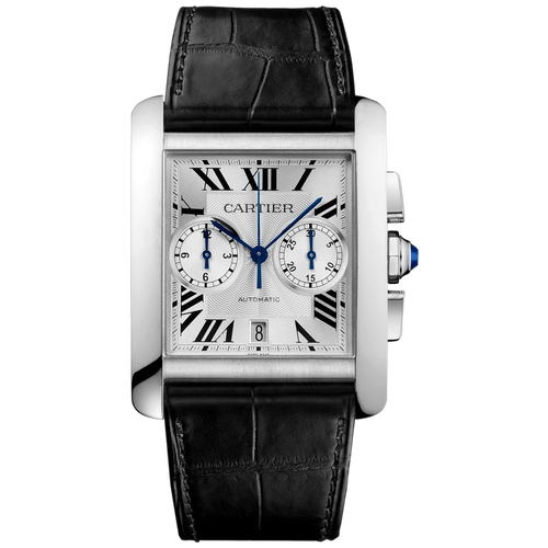 наручные часы cartier белый серебряный Наручные часы Cartier, черный, серебряный