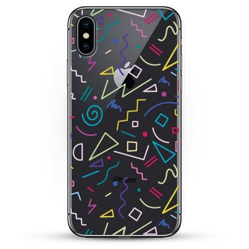 фото Силиконовый чехол цветной узор на apple iphone xs max andy & paul