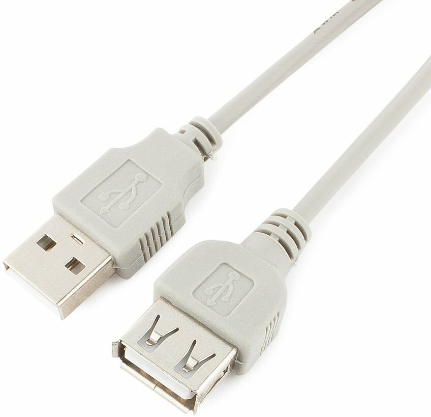 Кабель удлинительный USB2.0 - USB AF / 75см / Серый