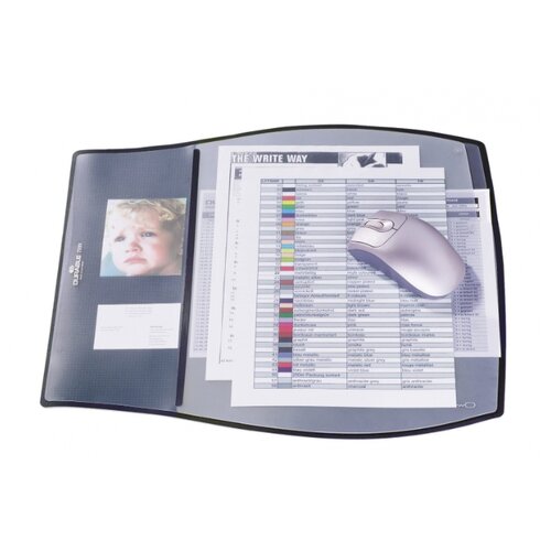 фото Коврик на стол durable 39*44 см, черный, 3 рабочих уровня, с прозрачными слоями