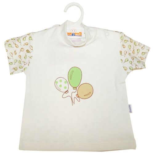 фото Футболка папитто, размер 74, салатовый/экрю