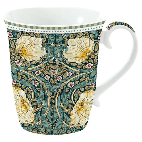 фото Кружка easy life (темно-зелёный) "уильям моррис" в подарочной упаковке, фарфор, 0.275 л (el-r1101_wilb)