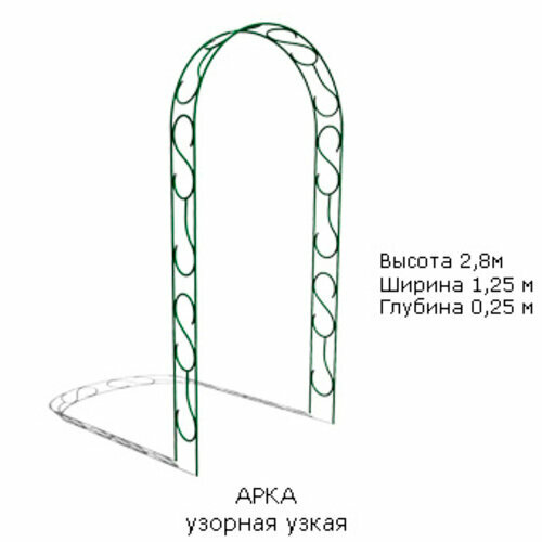 Арка Узкая Узорная Тверь 2,8МХ1,25МХ0,25М .