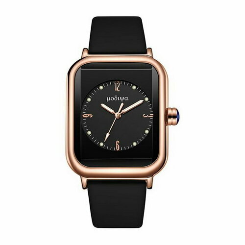 Наручные часы Сима-ленд Часы наручные женские, d-3.5 см, черный ремешок, черный