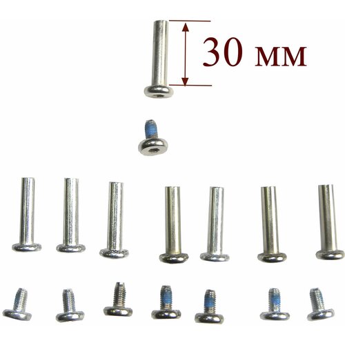 Набор осей (8шт) для роликовых коньков D=6мм (L=30мм) набор осей 8шт для роликовых коньков d 6мм l 30мм