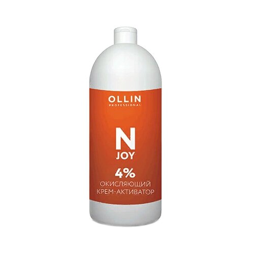OLLIN Professional Окисляющий крем-активатор N-Joy 4 %, 1000 мл окисляющий крем активатор для краски n joy 100мл крем активатор 4%