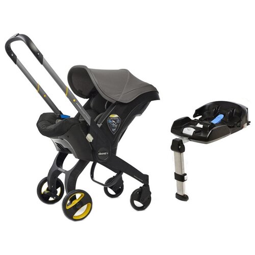 фото Автокресло-переноска группа 0+ (до 13 кг) doona + isofix, grey hound