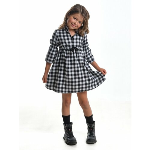 Платье Mini Maxi, размер 116, черный, белый платье mini maxi размер 116 бежевый черный