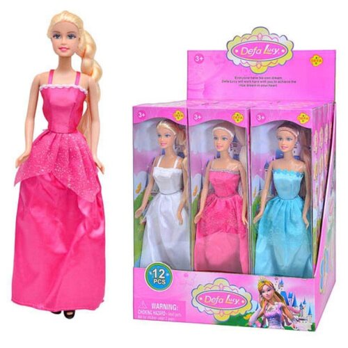 Купить Кукла в длинном платье с аксессуарами, 30см, 5 видов в ассортименте, DEFA, Куклы и пупсы