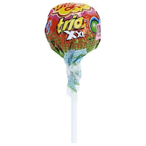 фото Карамель chupa chups xxl trio с жевательной резинкой вкус ассорти, 29 г