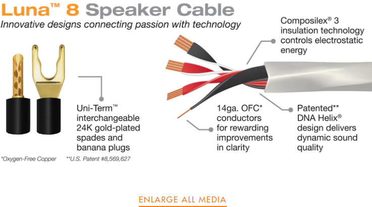 Wireworld Luna 8 Speaker Cable 2.5m Pair (BAN-BAN) кабель акустический "банан" пара (LUS2.5MB-8)