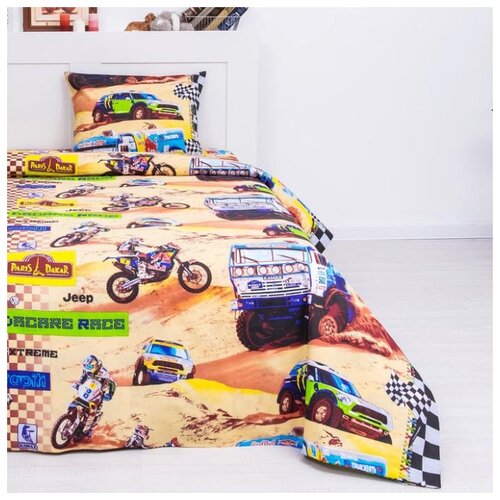 фото Комплект постельного белья сонная сказка 1,5- спальный "париж- дакар