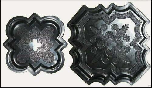 Изображение товара Форма для тротуарной плитки Клевер краковский большой (29.5х29.5х4.5 см.)5 шт+ малый (21х21х4.5 см.) 5 штук Комплект 10 штук