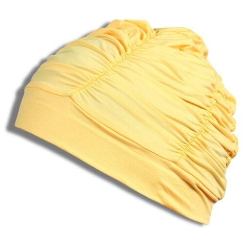 фото Шапочка для плавания ткань lucra sm женская с драпировкой sm-092 желтый indigo