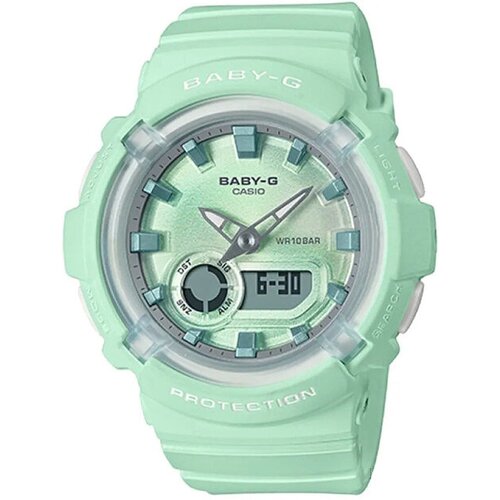 наручные часы casio baby g bga 320 3a голубой белый Наручные часы CASIO Baby-G, зеленый