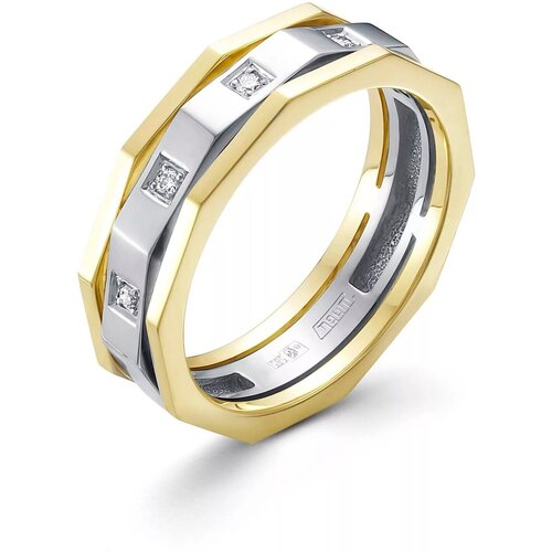 фото Кольцо обручальное diamant online, золото, 585 проба, бриллиант, размер 17