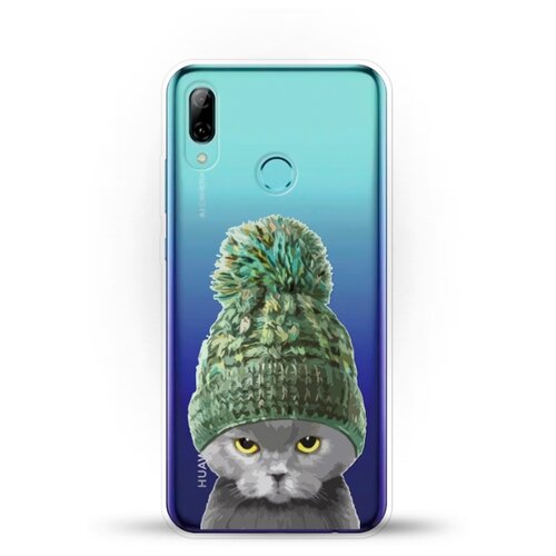 фото Силиконовый чехол кот в шапке на huawei p smart (2019) andy & paul