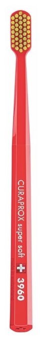 Зубная щетка Curaprox CS 3960 super soft, красный, диаметр щетинок 0.12 мм
