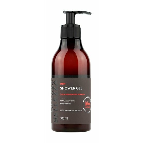 DIVINA BELLEZZA Wine Shower Gel For Men Гель винный для душа муж, 300 мл