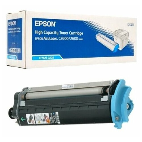 Картридж Epson C13S050228, 5000 стр, голубой тонер картридж булат s line s050226 для epson aculaser c2600 жёлтый 5000 стр