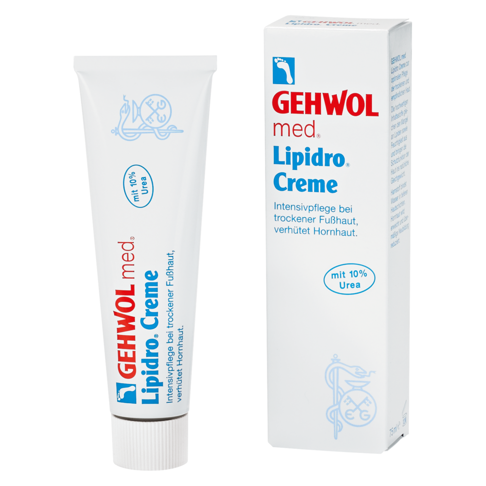 Крем для сухой и чувствительной кожи ног Геволь Гидро-Баланс (Gehwol Med Lipidro) восстанавливающий, питательный, дезодорирующий, 75 мл