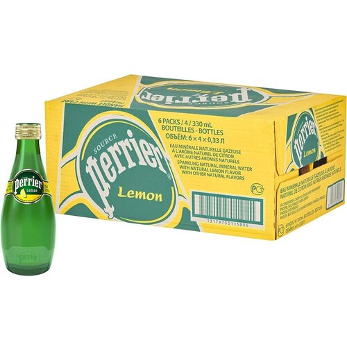 Напиток Perrier с лимонным вкусом газированный стекло 0,33л 24шт/уп