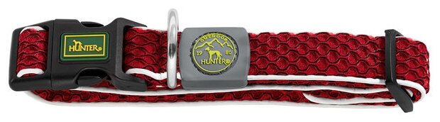 Hunter ошейник для собак Hilo Vario Basic 33-50 см, сетчатый текстиль, красный