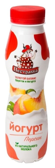 Питьевой йогурт Пестравка Персик 2%, 270 г