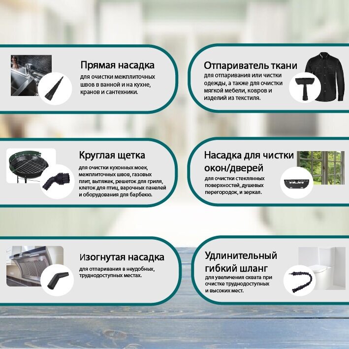 Пароочиститель RIDGEN ST-890, белый, 9 насадок - фотография № 4