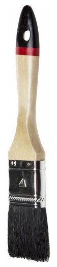 STAYER UNIVERSAL-EURO 38 мм, 1,5″ чёрная натуральная щетина, деревянная ручка, Плоская кисть (01022-038) - фотография № 1