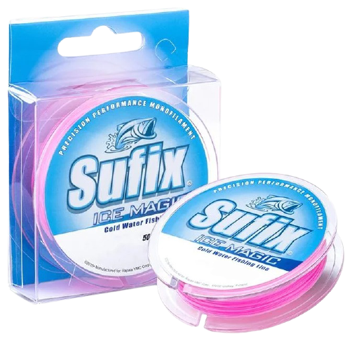 Леска зимняя SUFIX Ice Magic 50 м бело-розовая 0.280 мм 6.6 кг SIM280PI50