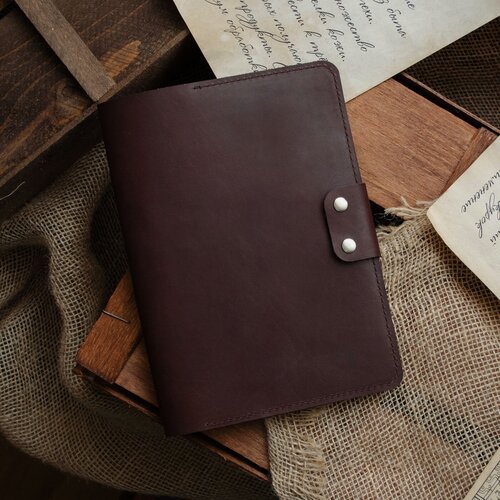 Изображение товара Кожаный Блокнот - тетрадь формата А5, со сменным блоком 32 листа