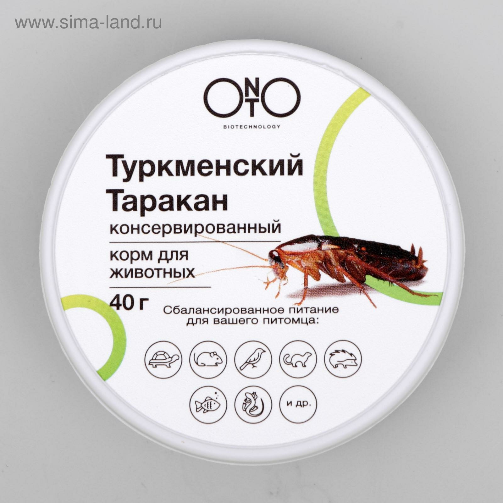 Консервированный корм ONTO для животных, туркменский таракан, 40 г - фотография № 11