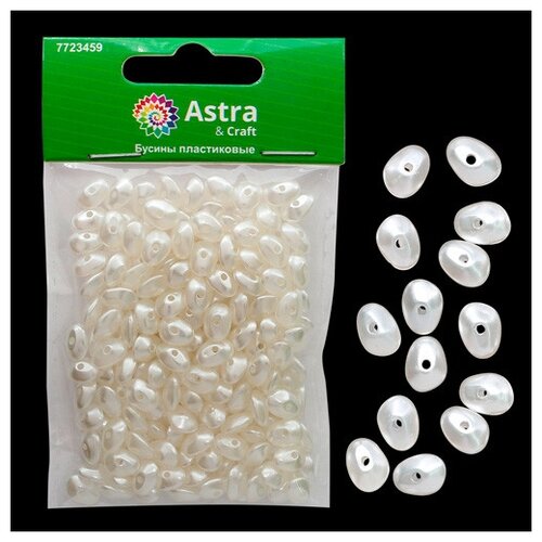 фото Набор бусин пластиковых "астра", 6x8 мм, 175 штук, арт. 7723459 astra & craft