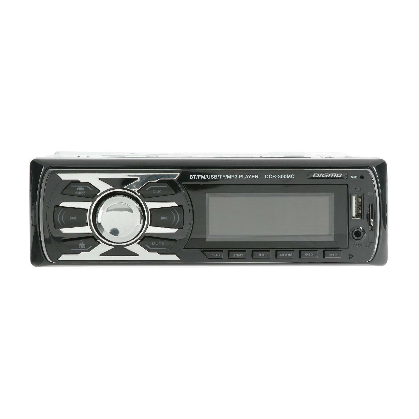 Автомагнитола DCR-300MC 1DIN, 4 x 45 Вт, Bluetooth, USB, SD, AUX