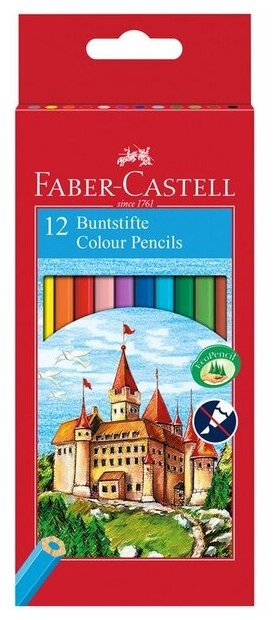 Faber-Castell Карандаши цветные Замок 12 цветов (120112)