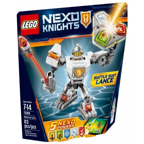 lego nexo knights 70311 безумная катапульта 93 дет LEGO Nexo Knights 70366 Боевые доспехи Ланса, 83 дет.