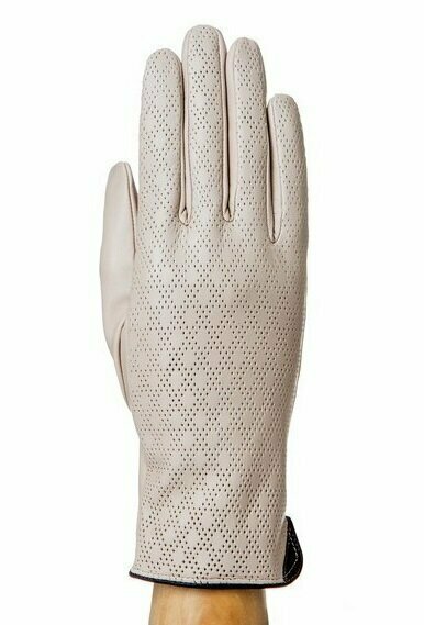 Перчатки Montego зимние, натуральная кожа, подкладка, размер 8, бежевый