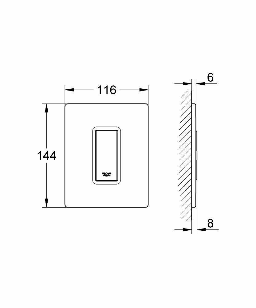 Кнопка смыва Grohe Skate Cosmopolitan 38846LS0 - фото №6