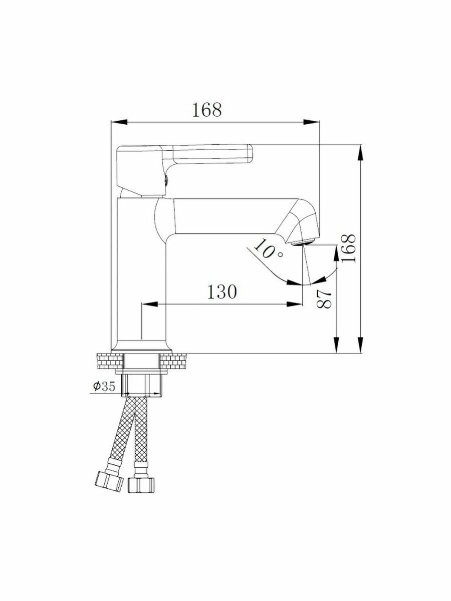 Смеситель для раковины, черный HAIBA HB10814-7 - фотография № 16