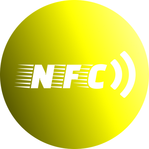 NFC Метка | NFC Наклейка желтого цвета