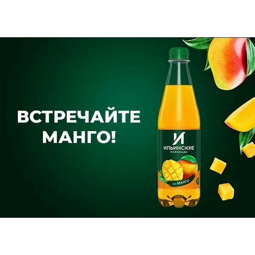 Ильинский лимонад Манго 480 мл (12 штук)