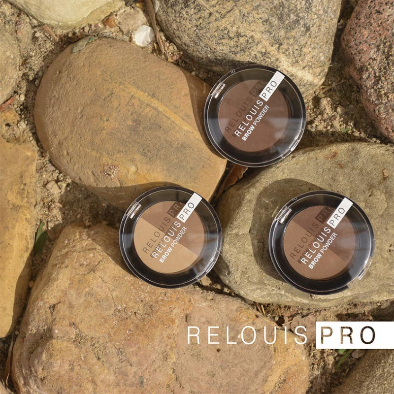 Тени для бровей Pro brow powder Relouis 3г тон 01 Blonde Релуи Бел ООО - фото №4