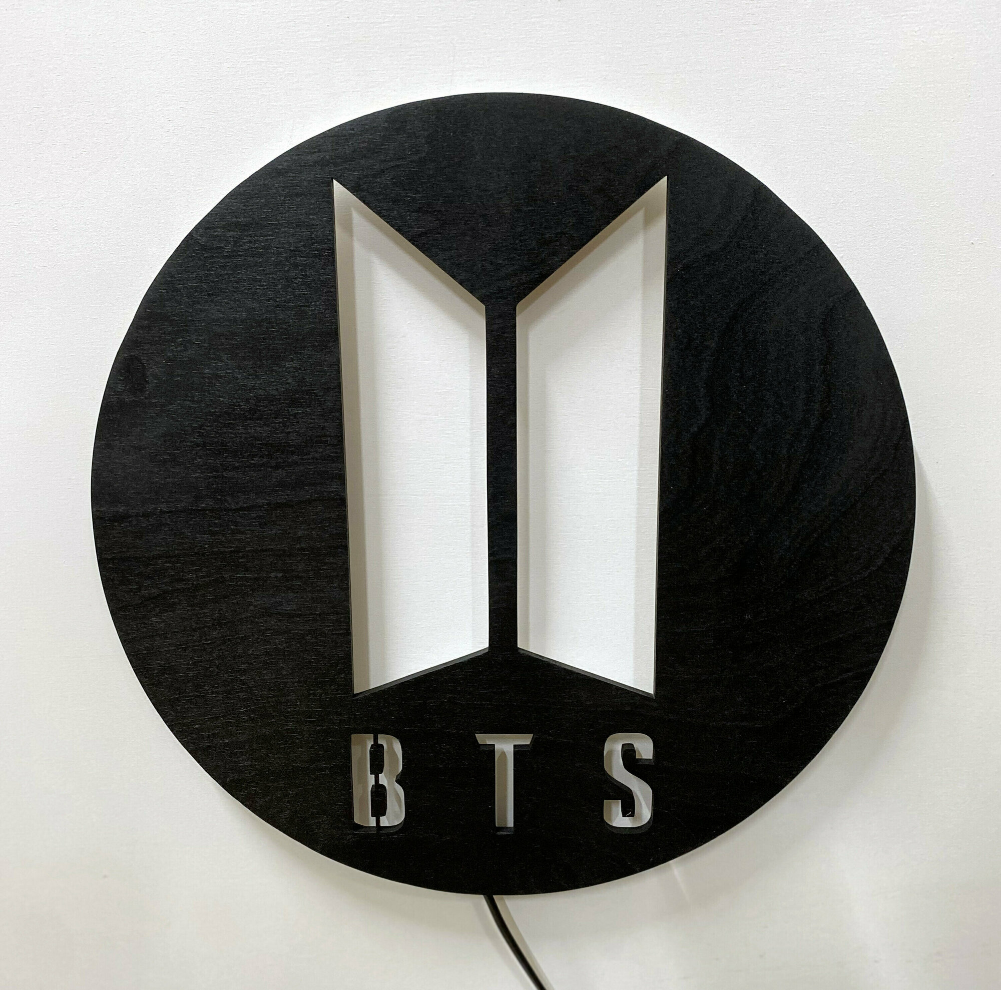 Настенный светильник c логотипом корейской К-рор группы BTS, БТС - фотография № 7