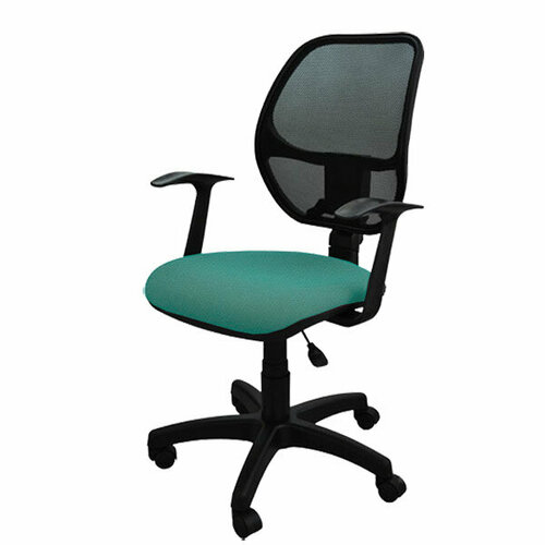 Компьютерное кресло Меркурий ПВМ, цвет зелёный, спинка чёрная сетка