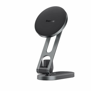 Фото Автомобильный держатель Baseus T-Space Series Folding Metal Car Mount Magnetic Phone Holder (C40151300S11-00) Серебристый