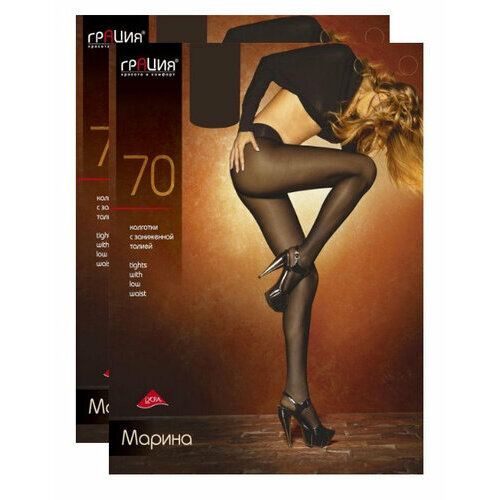 Колготки  Грация, 70 den, 2 шт., размер 4, серый