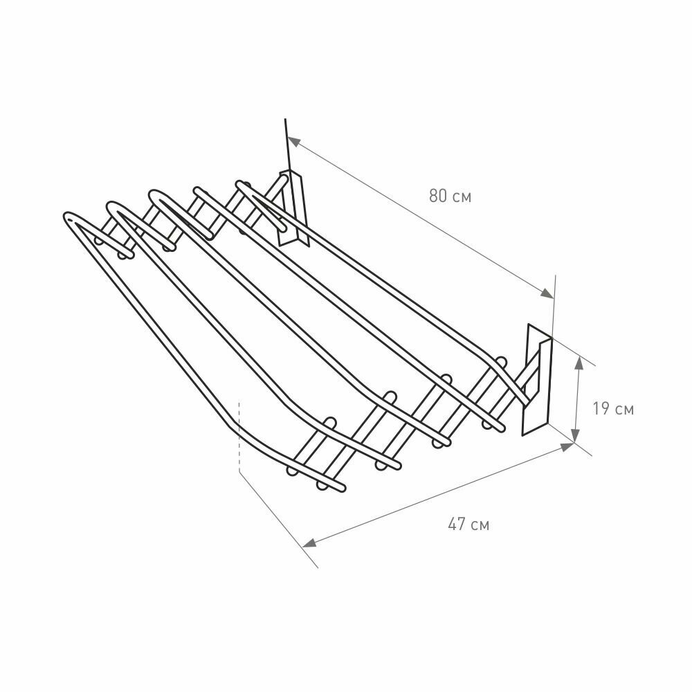Сушилка для белья настенная раздвижная - фотография № 2