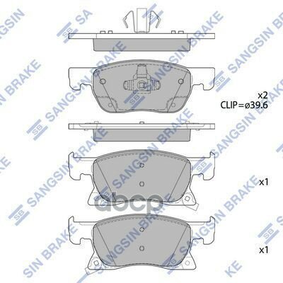 Колодки торм. дисковые Hi-Q OPEL ASTRA K 15- (15INCH) Sangsin brake арт. sp4239