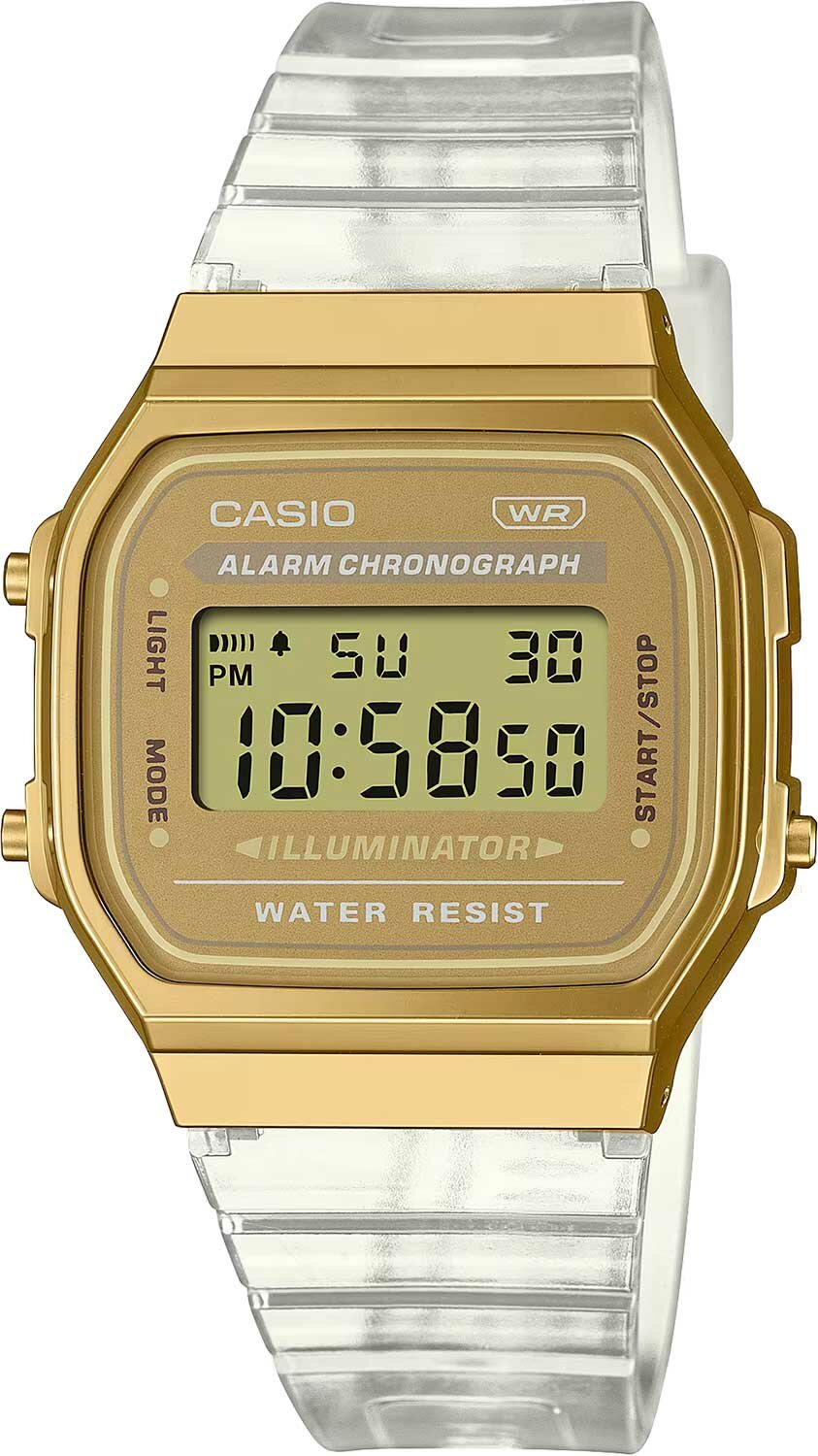 Наручные часы CASIO Casio Vintage A168XESG-9A, золотой, бесцветный